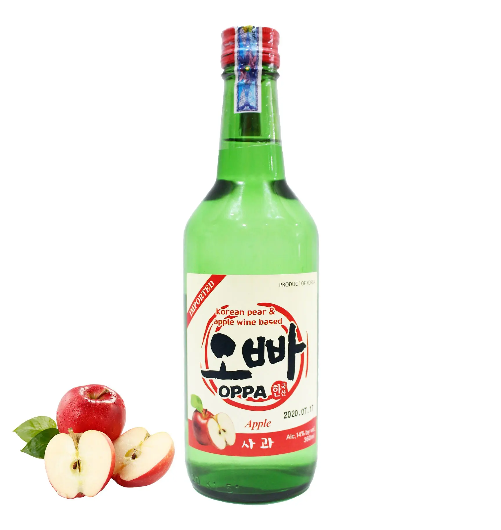 
Korean Traditional Beverage Oppa Soju 360ml Rice wine Fruit flavored drink 