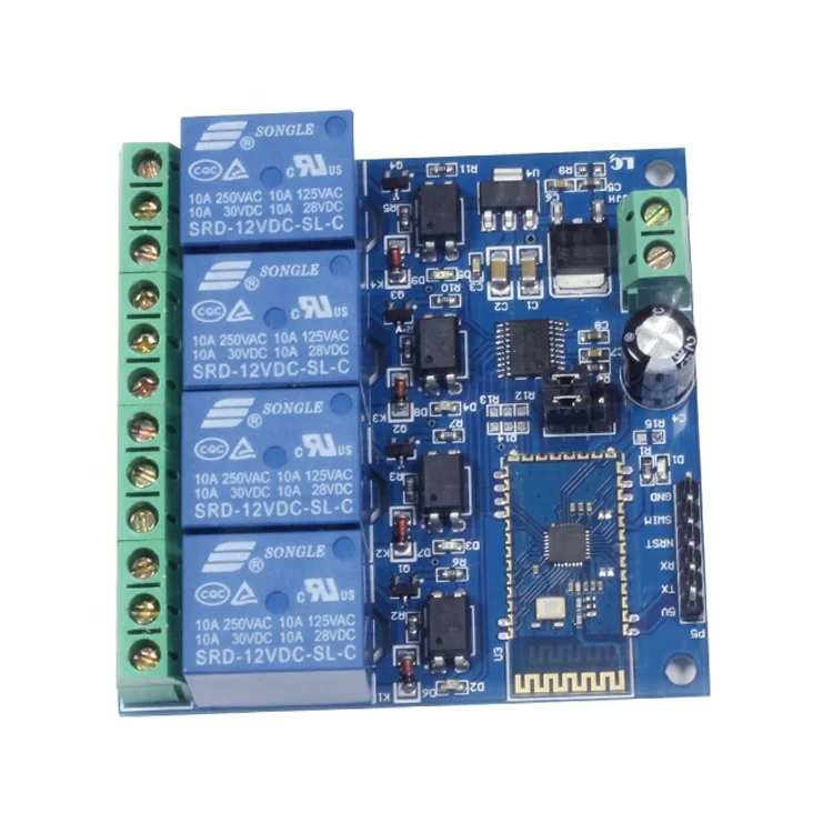 Taidacent 12v Dc Relay Switch 4-way Smart Home Ble Control Relay Switch ...