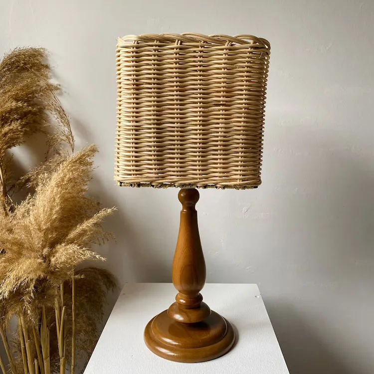 Lampenkap 38x35 cm LATVIA rotan naturel - De Woon Winkel