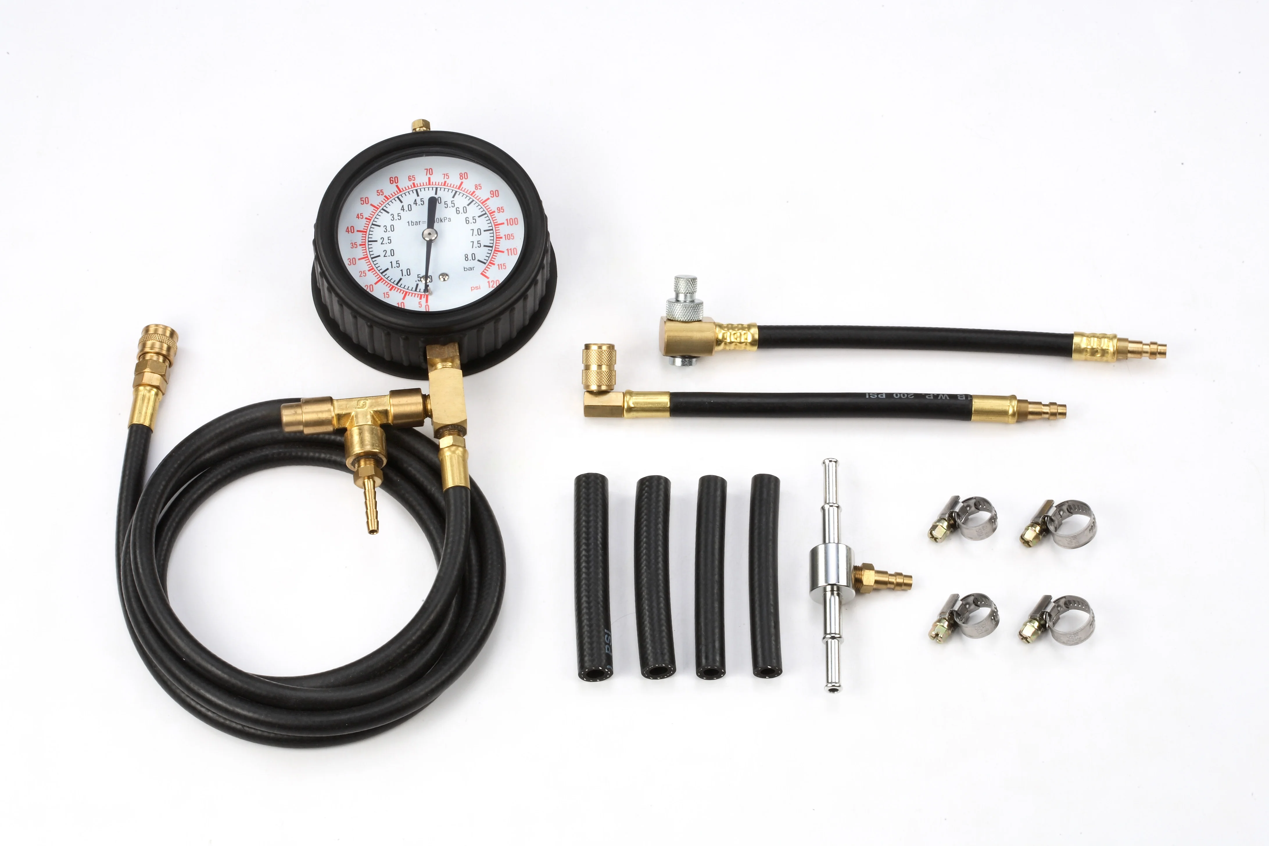 Fuel Injection Pressure Tester Kit – 0-140 PSI Pro Gauge, Universal Auto Use
