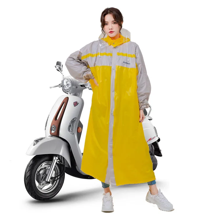 yellow rubberised raincoat