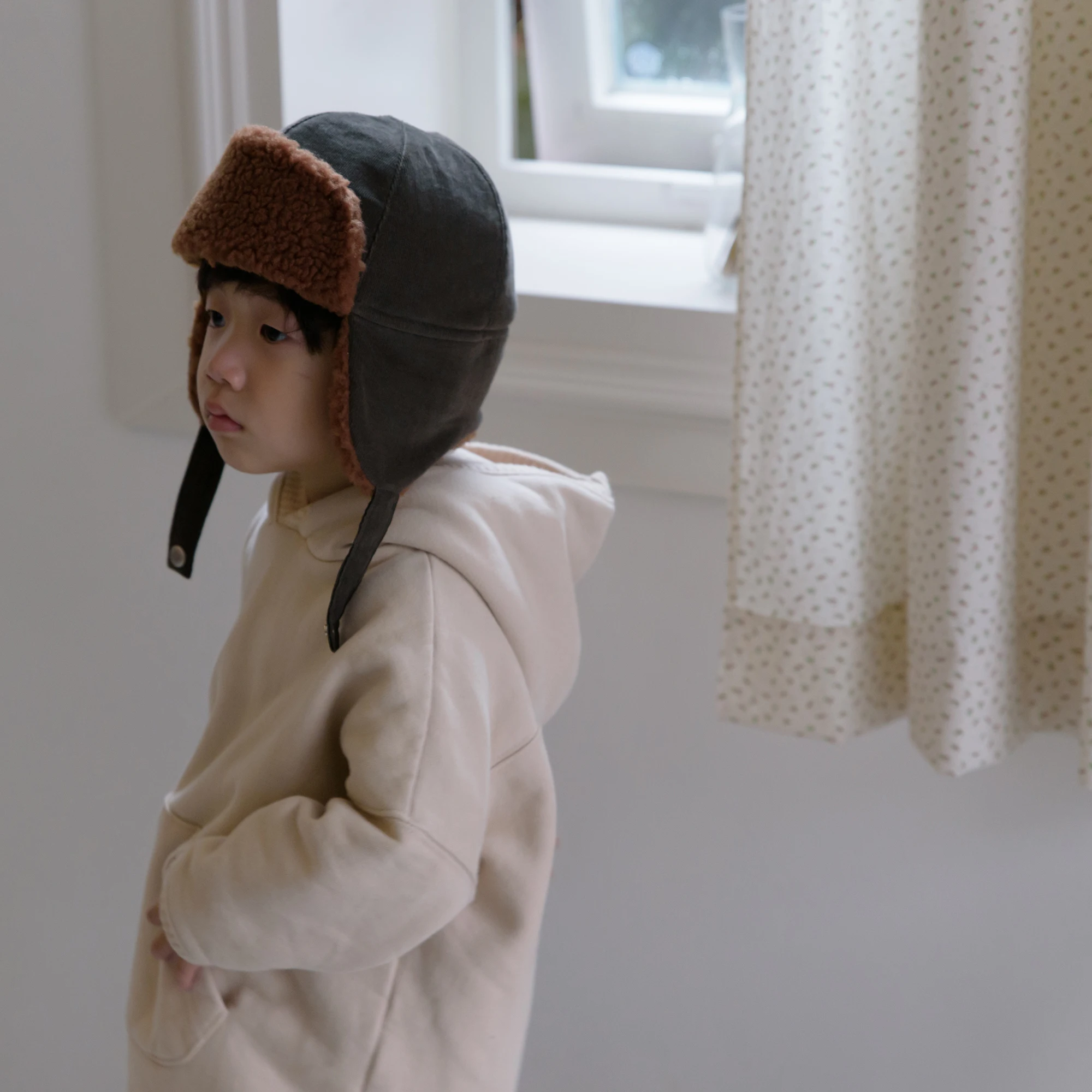 Детская Вельветовая меховая шапка-ушанка DE MARVI для мальчиков и девочек детская зимняя Русская Шапка от производителя оптовая продажа Сделано в