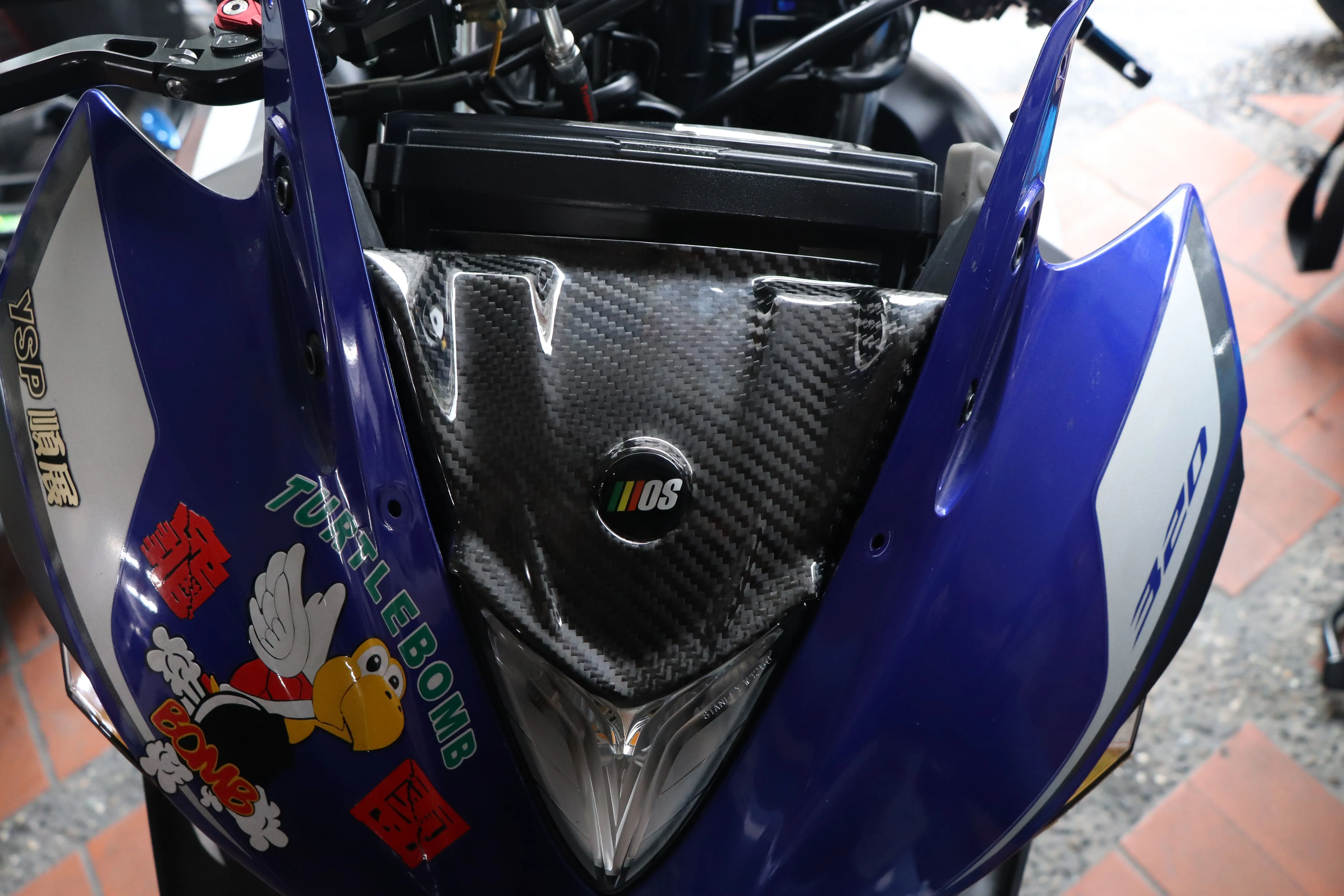 MOS углеродного волокна очки-Нижняя крышка для мотоциклу Yamaha YZF-R3 YZF-R25 2015-2018