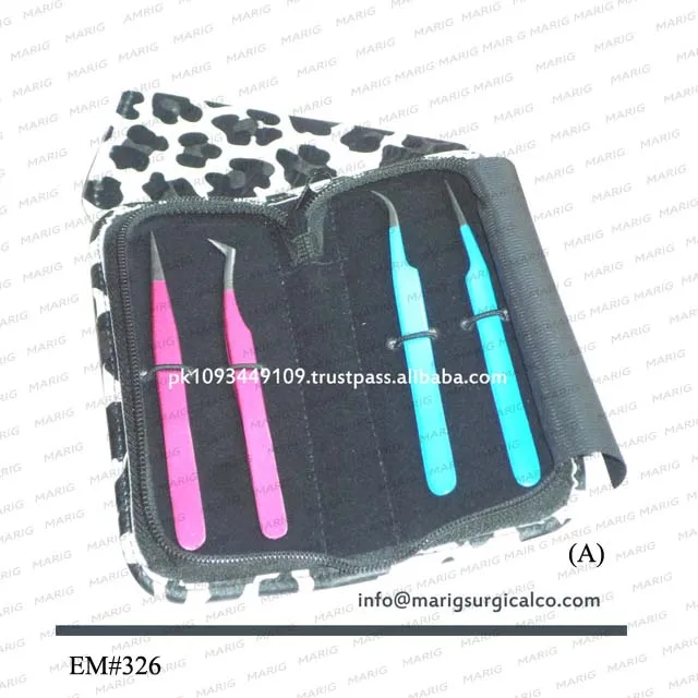 Top Quality Stainless Steel Eyelash Tweezers With Beautiful Packing