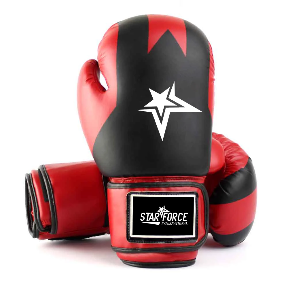 Boxing Gloves PU Leather Karate Muay Sanda Training Fight Adults Kids Equipment 