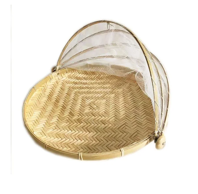 Vietnamese Bamboo Handicrafts Wholesale Bamboo Weaving Tray Netted