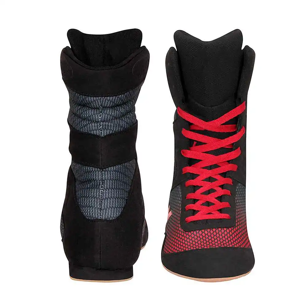 
Высококачественная боксерская обувь для мужчин, кожаная обувь черного цвета 