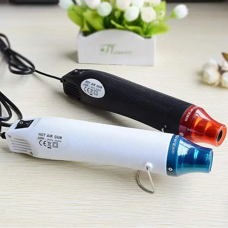 300w Heat Gun Electric Power Tool Hot Air Gun Polymer Clay Diy Tool (220v  Eu Plug White)