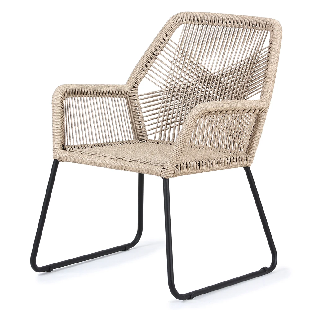 Modern Synthetic Rattan Weebing Chair Aluminium Arms Chair Rattan
