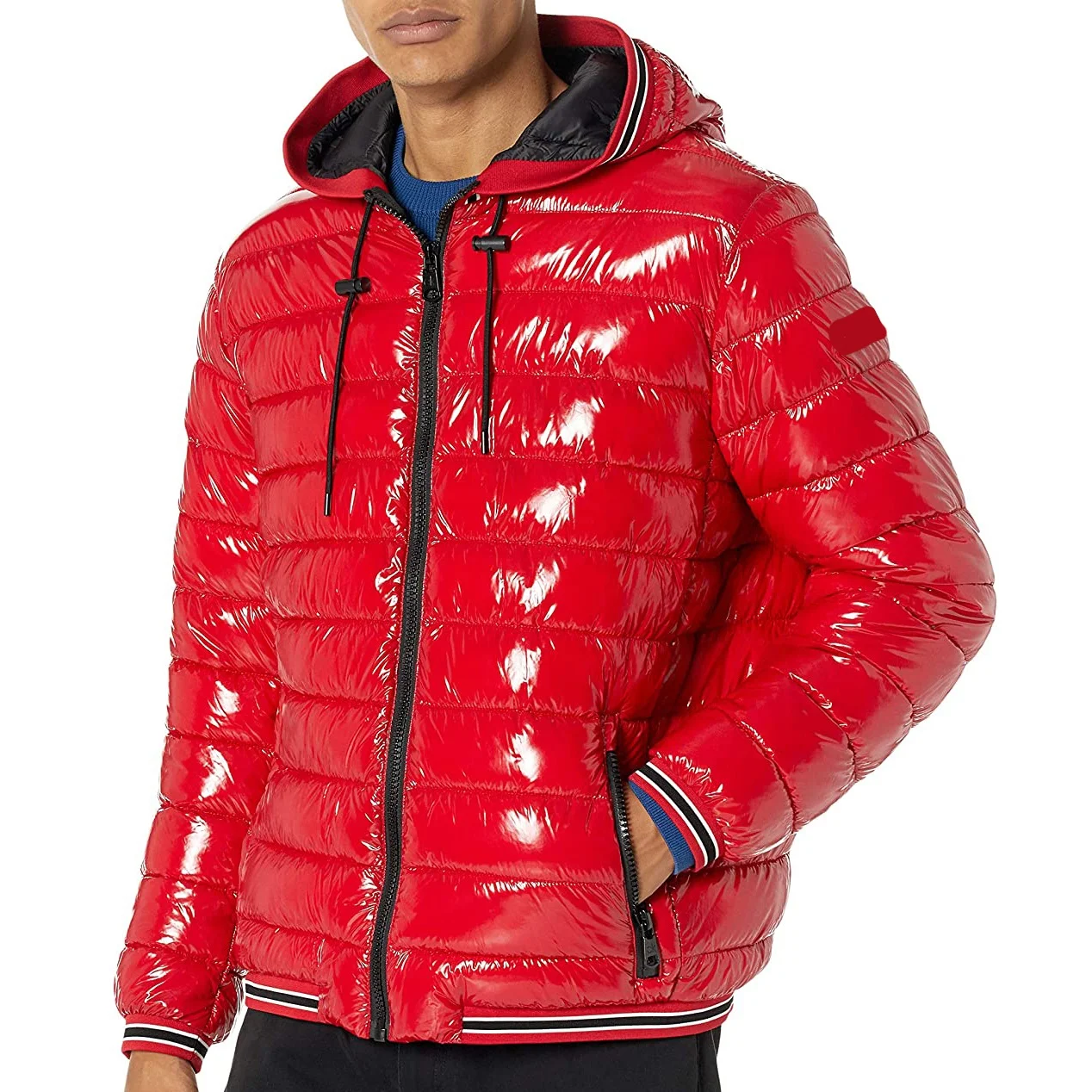 Chaqueta Reflectante De Alta Calidad Para Hombre,Prendas De Vestir Con  Capucha Personalizadas,Cálidas,Gruesas,Para  Exterior,Acolchada,Acolchada,Para Invierno - Buy Brillante Puffy Chaquetas  De Los Hombres Ropa,Reflectante Burbuja Chaqueta De Moda,De 