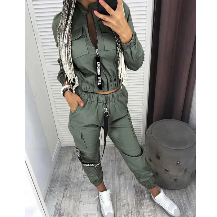 olive green sweat suit