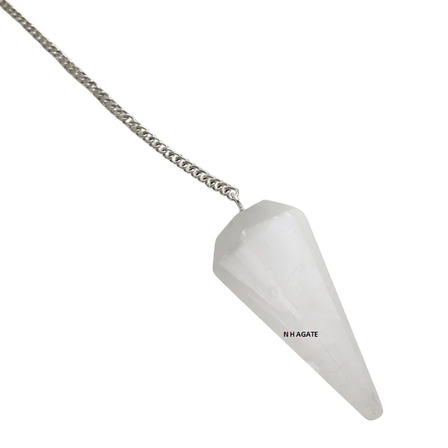 Wholesale Natural Selenite Gemstone Dowsing Crystal Pendulum Wholesale