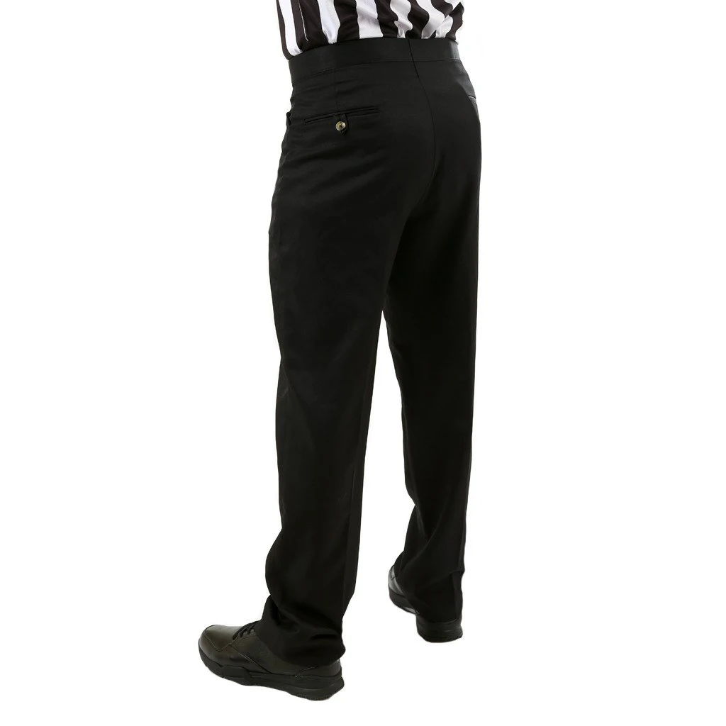 Black Football Referee Pants Men 4way Stretch Poly/spandex Football