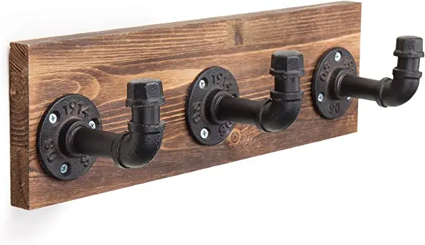 Wall Mounted Coat Hook, Industrial Pipe Wall Hook