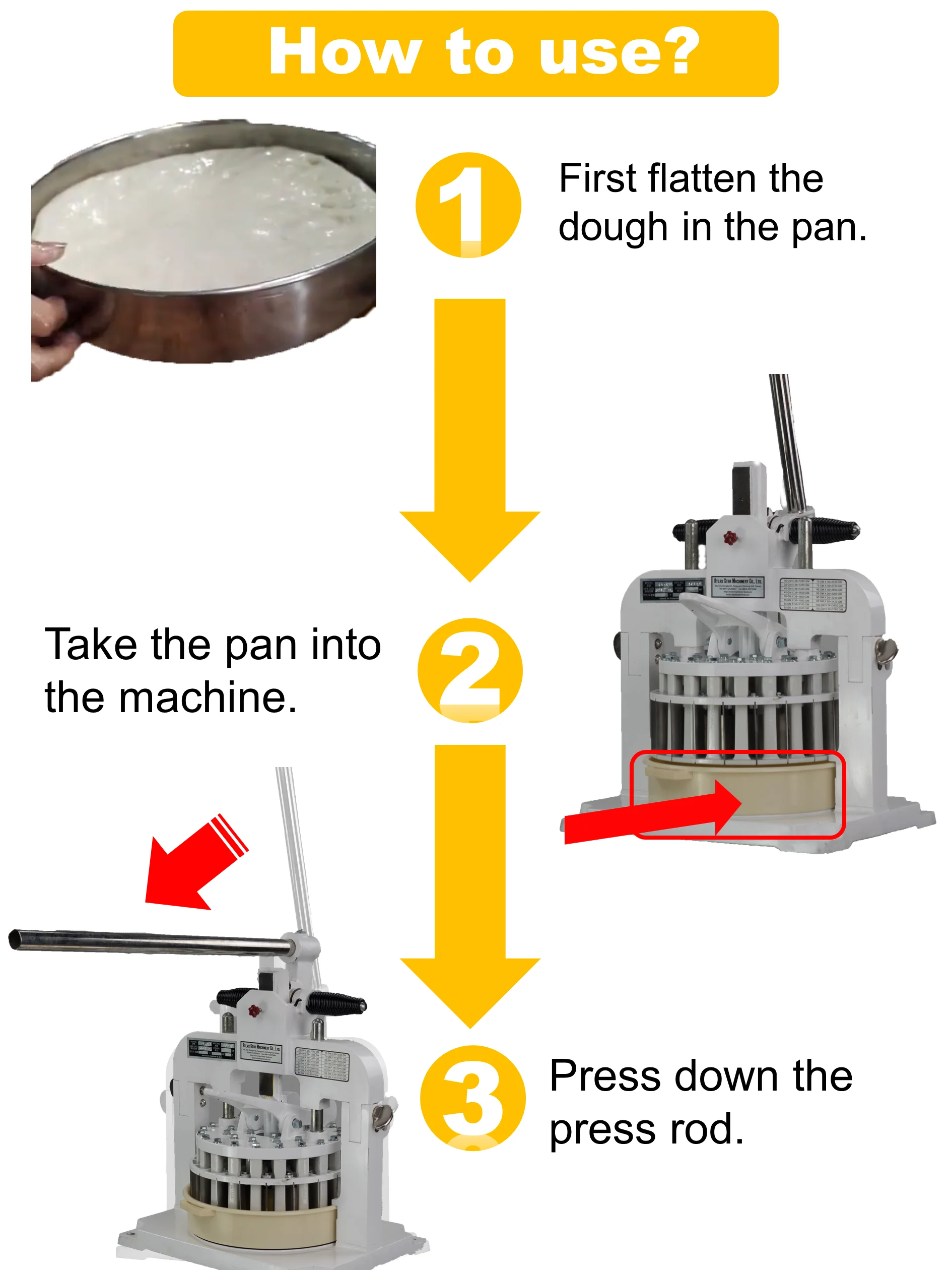 Manual Dough Divider Cutter Bakery Baking Machines Flour Cutting