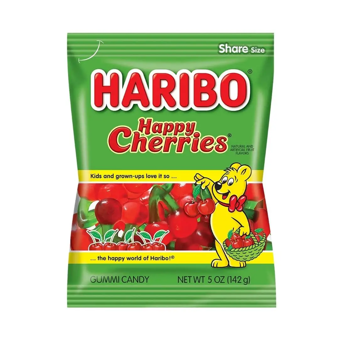 Haribo Gummi Candy Happy Cherries 5 Ounce Bag (pack Of 12) Buy Gummy