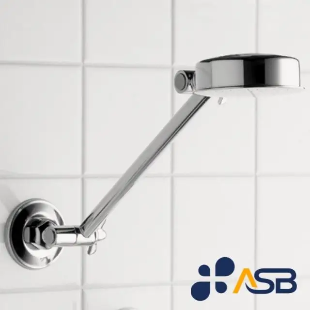 Bathroom Universal All Directional Shower Rose And Arm Adjustable Brass