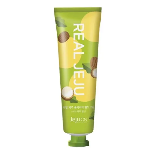 JEJUON Real Jeju Shea Butter 75ml Hand Cream Made in Korea Natural Ingredients with Curcuma for Moisturizing and Hydrating