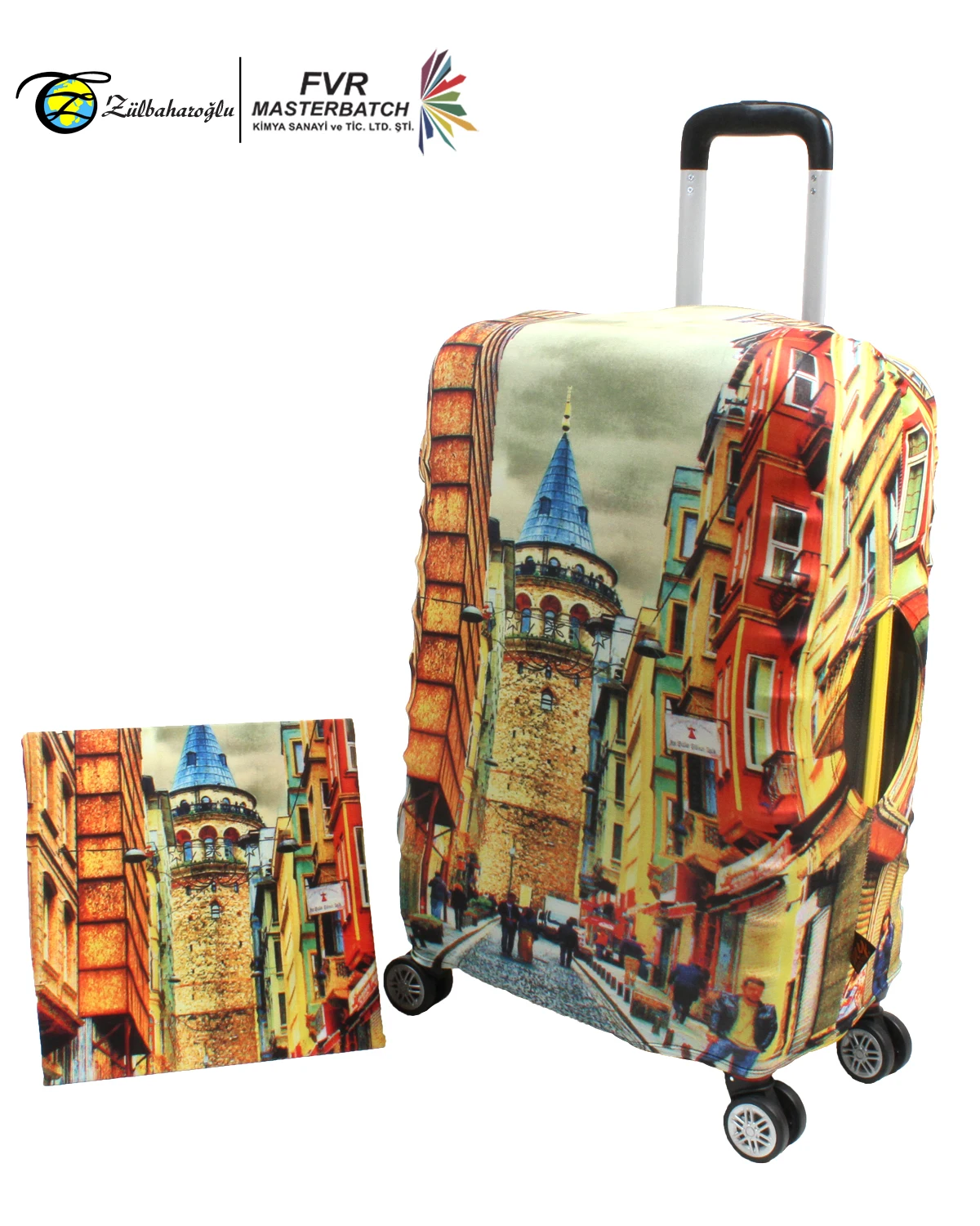 Housse De Valise élastique - Protection Anti-rayures, Taille L (26-28 Pouces), Couleur Violet Foncé
