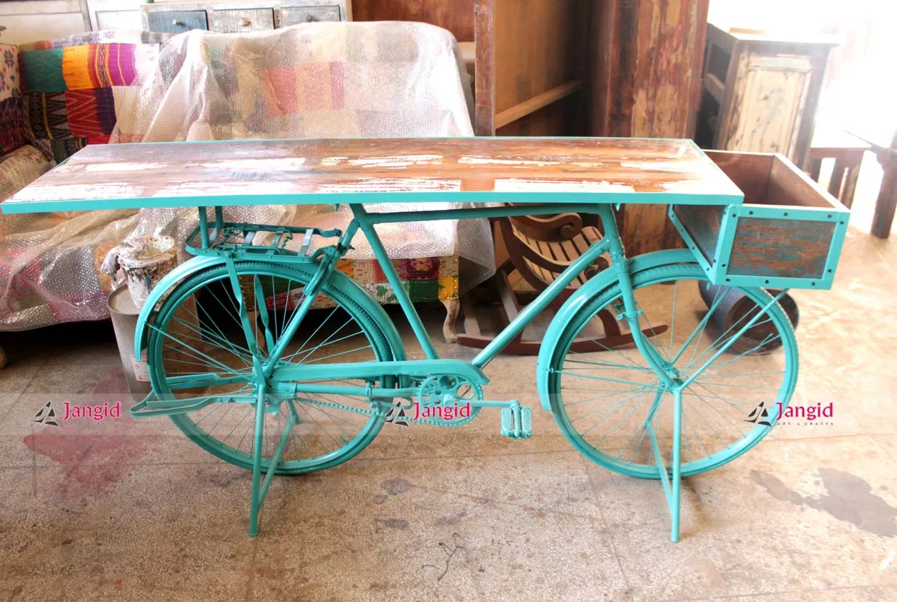 Old Indian Atlas Cycle Converted Into bar Table Cheap Console Table Provider