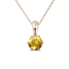 Ciondolo in Ottone Placcato Oro Rosa 18k - Citrino