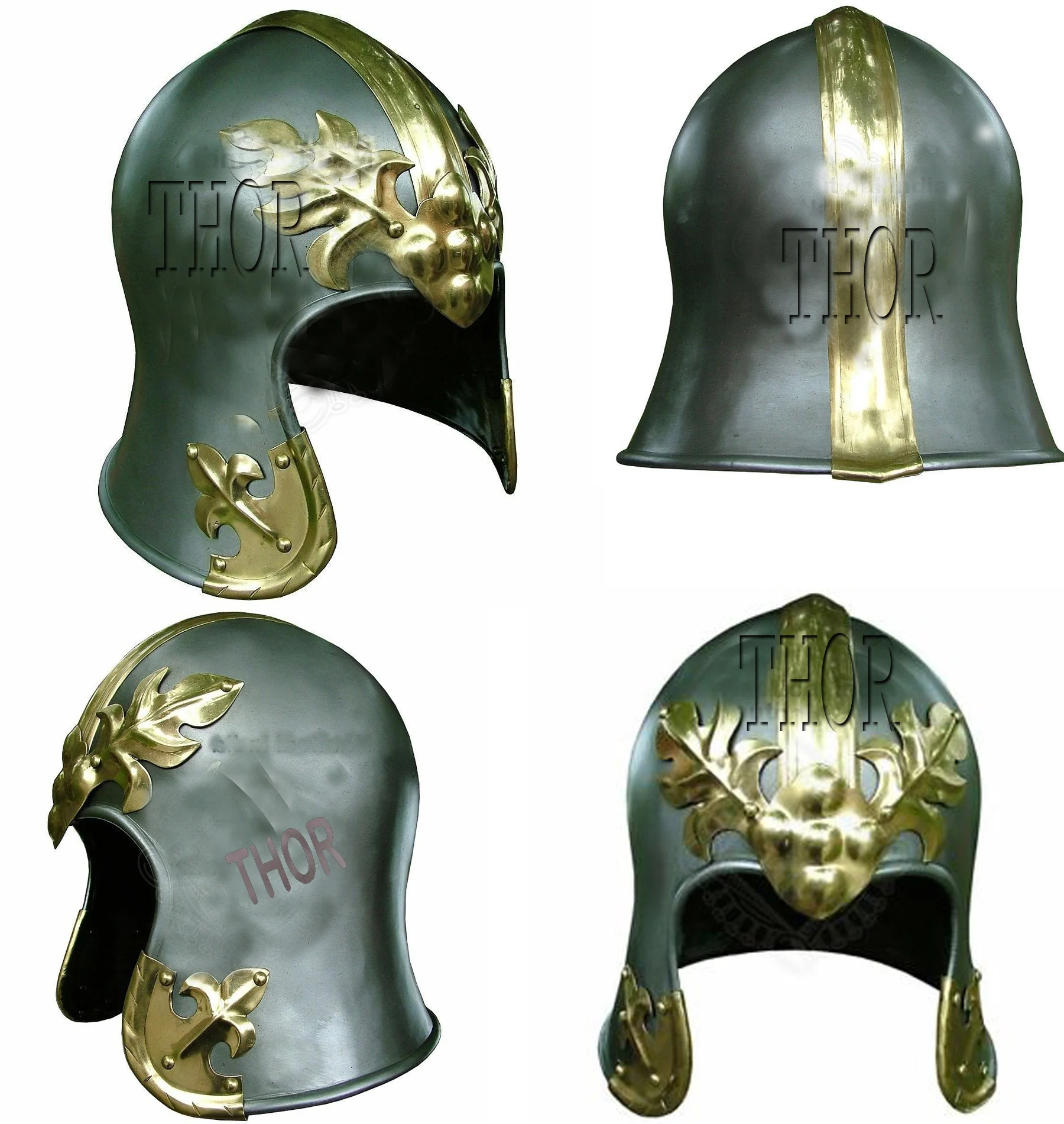 X-Mas Antique Medieval Armour Closed Helmet Sca Larp Medieval Gift