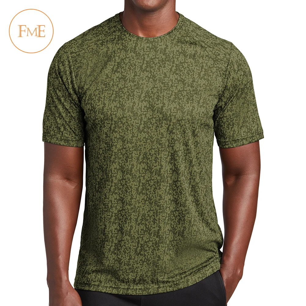 round neck men tshirt digital camo tshirt half sleeves men tee