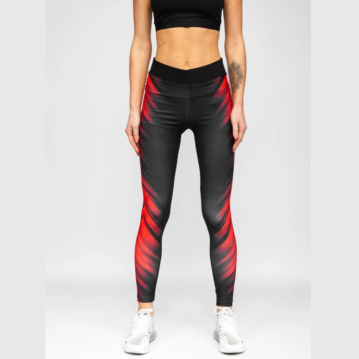 Red and black gym leggings Clearance