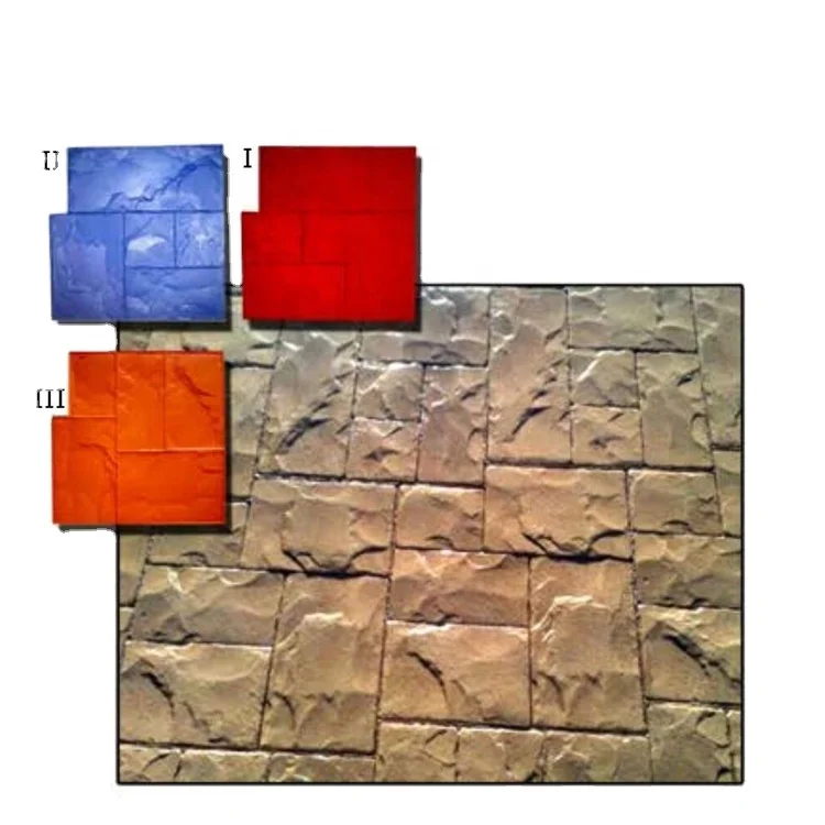 Ashlar slate гибкие резиновые штампованные бетонные коврики