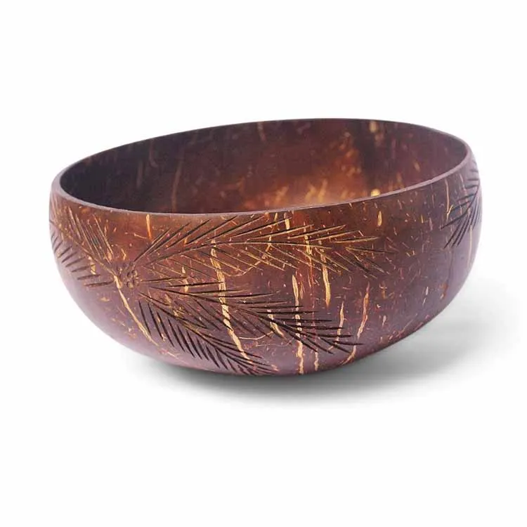 Wholesale Customized Round Tableware Set Thailand Coconut Shell Bowl for Baby and Kitchen Use for Ice Cream Serving