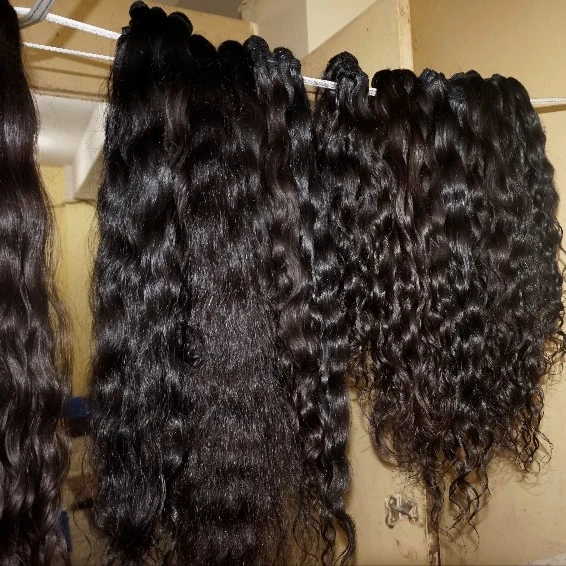 10 40 Inches Raw Indian Natural Wavy Hair With Aligned Cuticles And