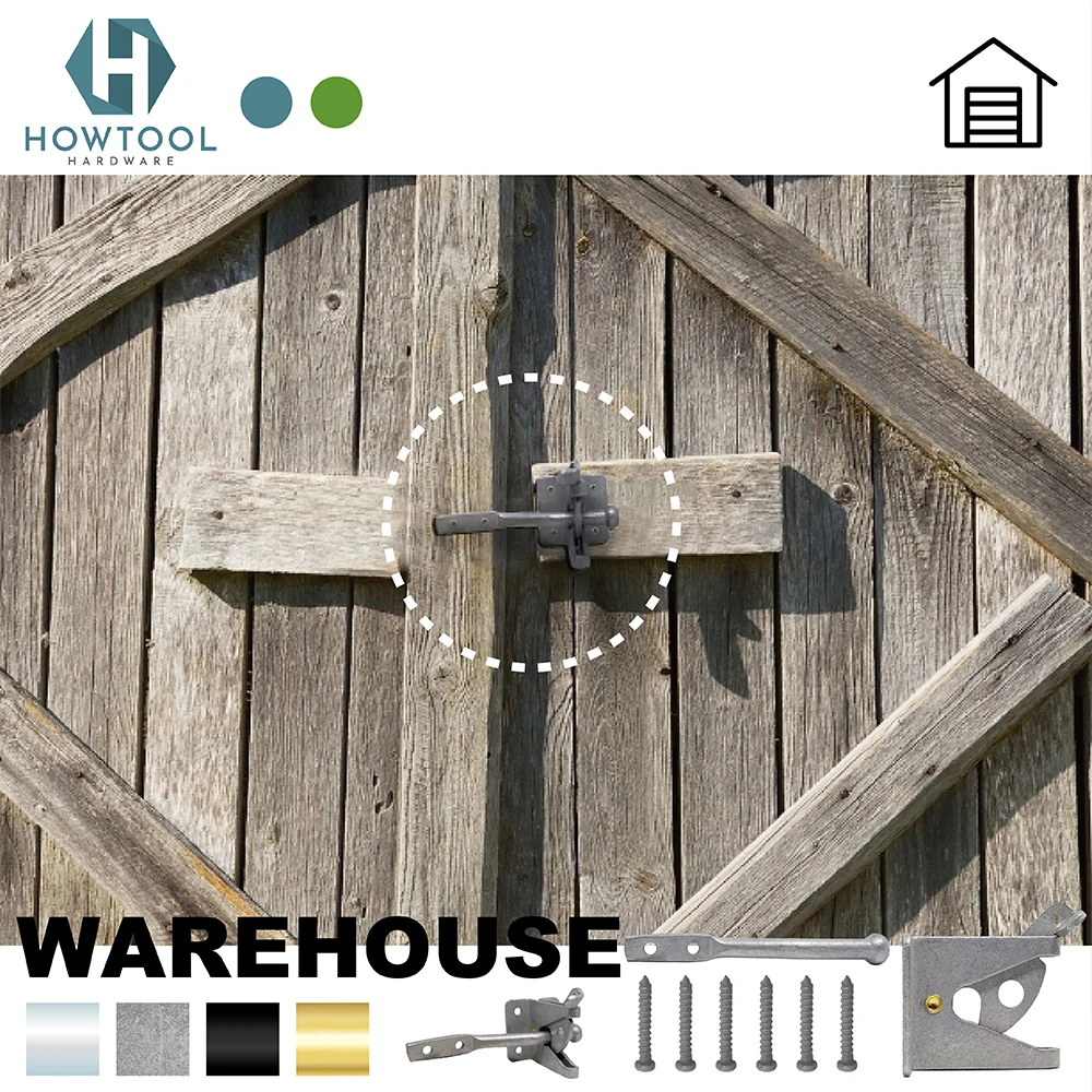 Gate Latch Self Locking Automatic For Wooden Fences Metal Outseinging