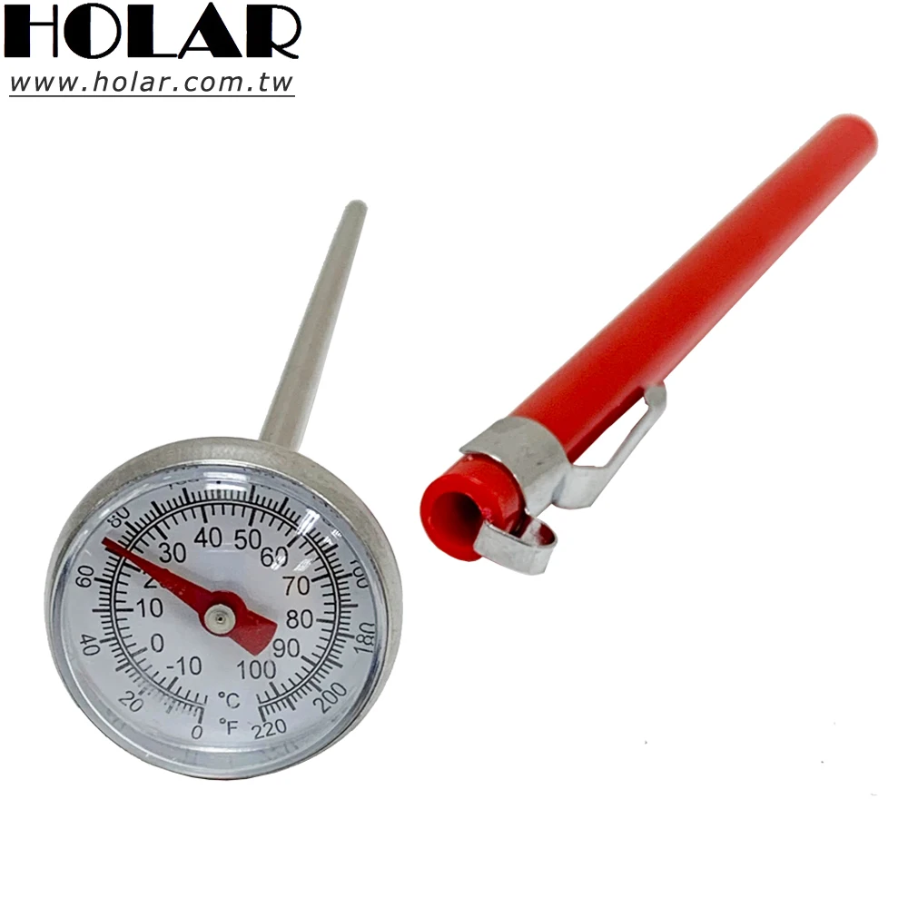 0-220 Deg F Taylor Precision Products 3512 Instant Pocket Thermometer 1 in Red 