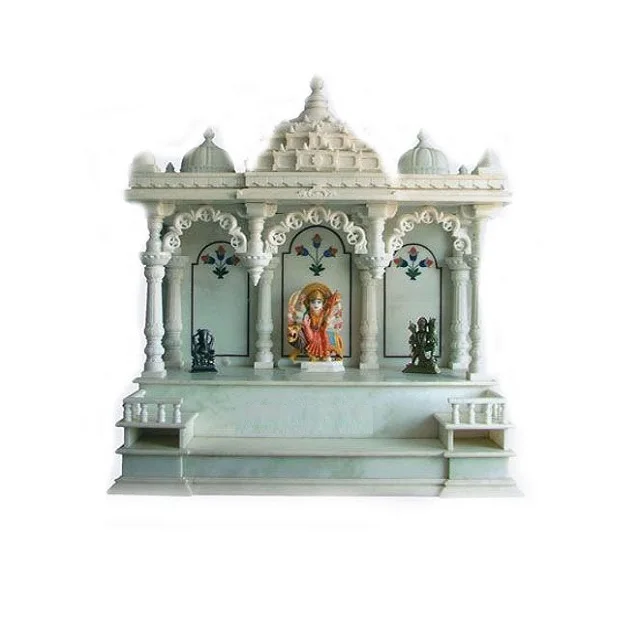 Hand Carved White Marble Finish Mandir For Home Designer Temple/pooja Ghar  Spiritually Home Decor Handcrafted Mandir - Buy Indian Pooja Mandir Temple  Wooden Mandir Pooja Tempel Wooden Carving Pooja Mandir Indian Pooja